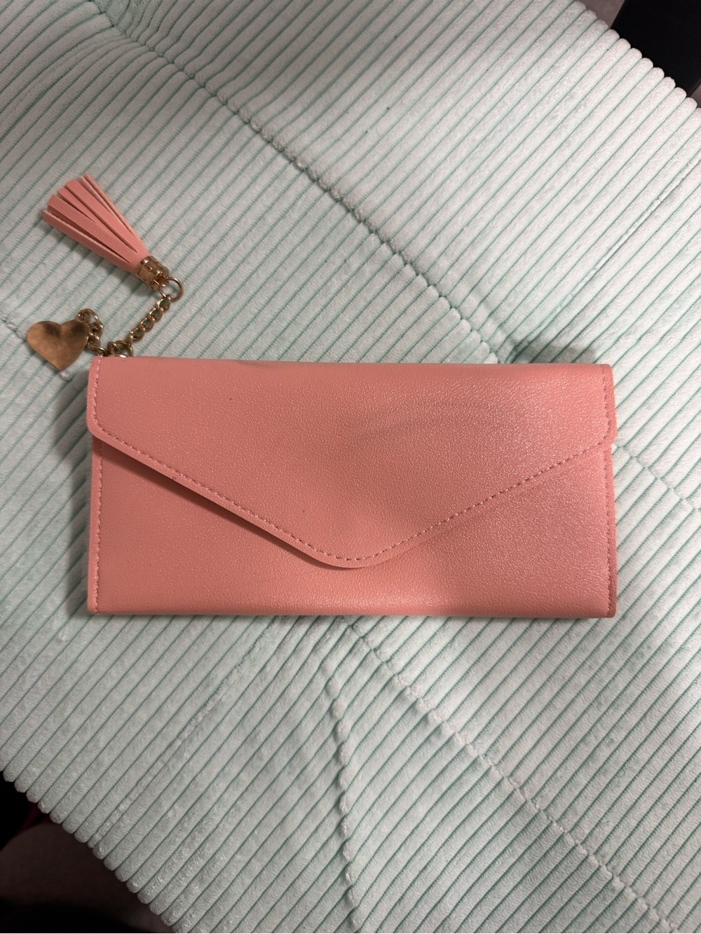 NWT Classic Pink Envelope Wallet with Tassel